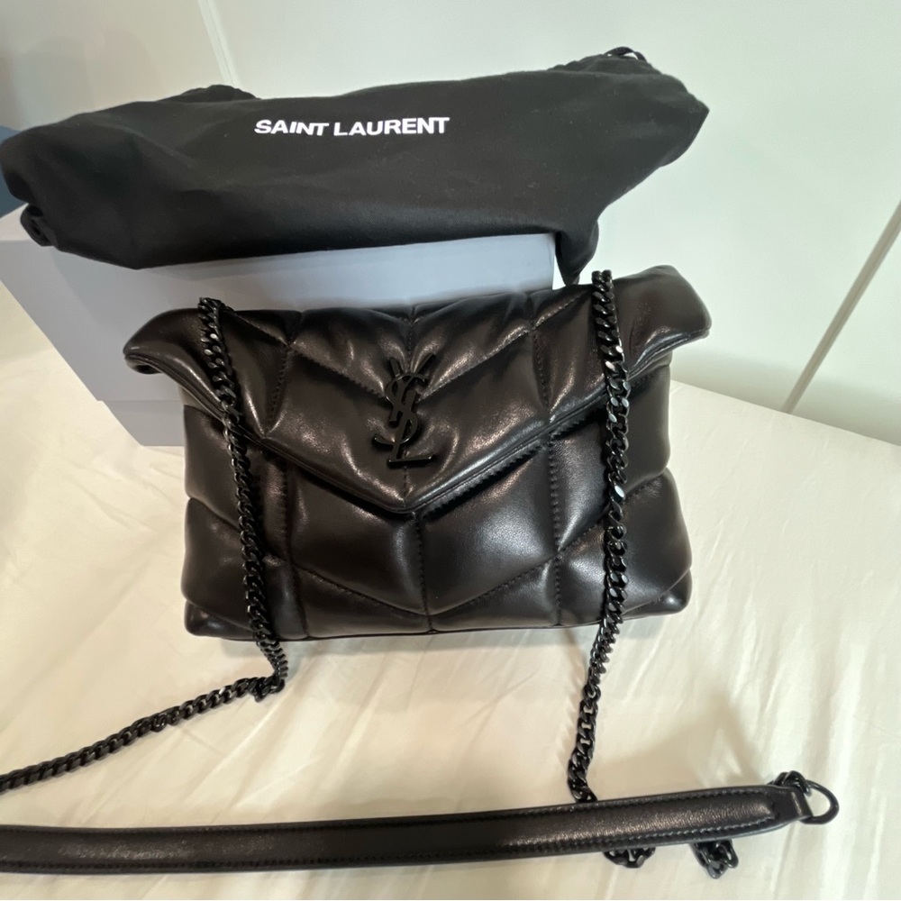Saint Laurent Black Toy Puffer Crossbody Bag - Picture 5 of 16